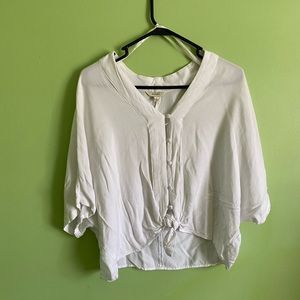 White Buttoned Crop Top